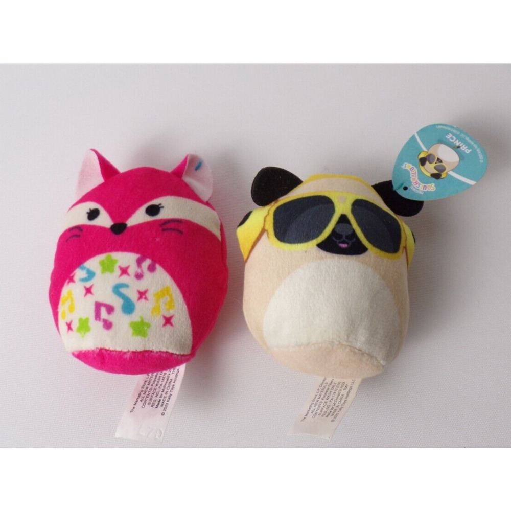 Lot of 2 Squishmallow McDonalds Happy Meal Mini 3" Plush - Fifi Fox - Prince